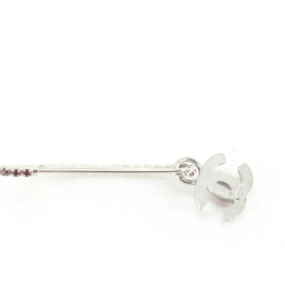 Chanel 02P Silver x Fuchsia Safety Pin Brooch 71ck84s
